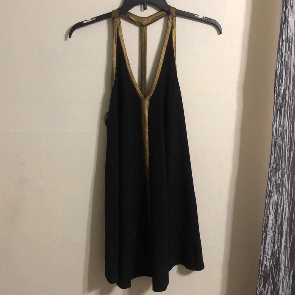 Black dress with Gold detail